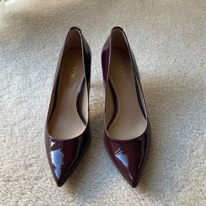 Ralph Lauren Lanette maroon patent leather pumps